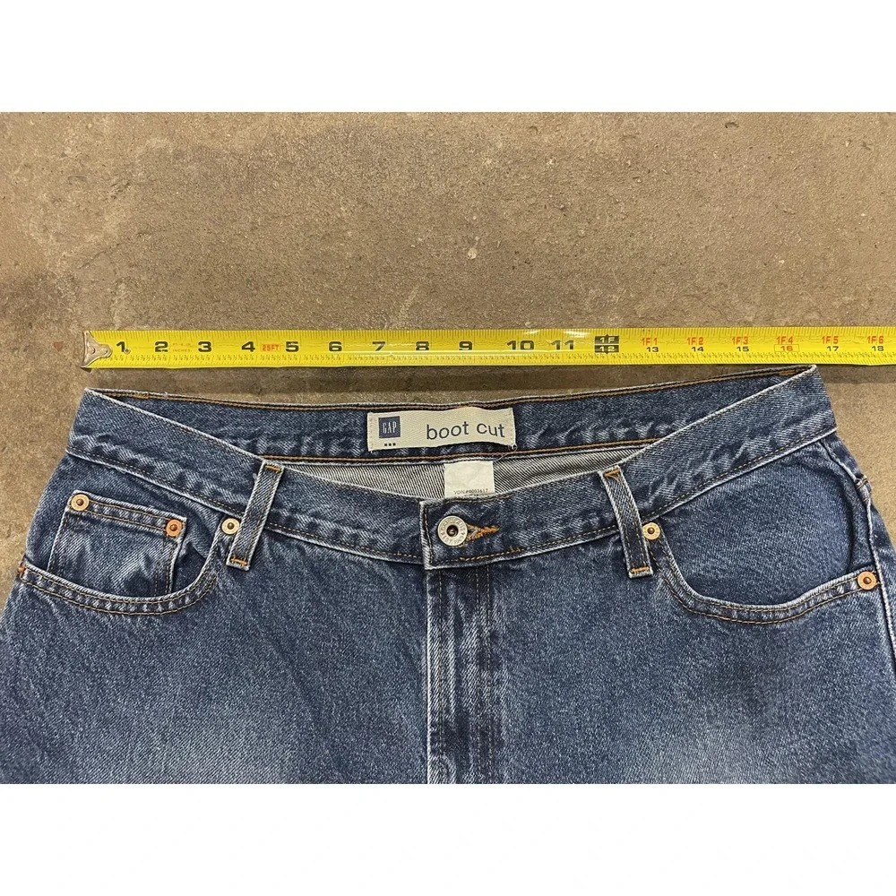 Gap Jeans Womens 14 Long Mid Rise Medium Wash Blue Boot Cut‎ 100% Cotton Denim